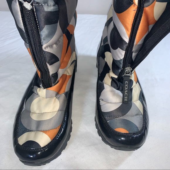 COACH OPTIC ART SIGNATURE LOGO JOLT Puffy BOOTS - Picture 3 of 12